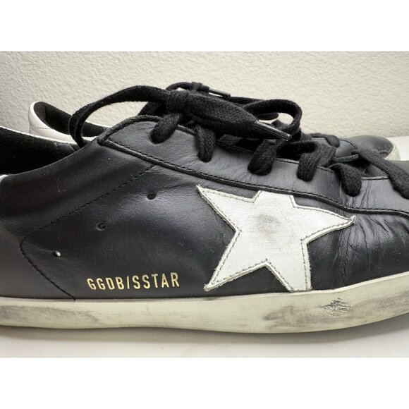 Golden Goose Super-Star Leather Sneakers in Black and White Size 41 - Picture 3 of 16